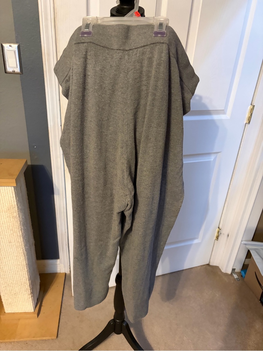 Banana Republic Gray Wide-Leg Knot Drawstring Pants - Picture 2 of 3